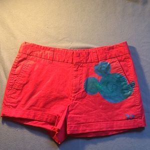 Custom red shorts